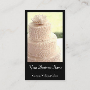Tarjeta de visita de diseñador de pasteles de boda