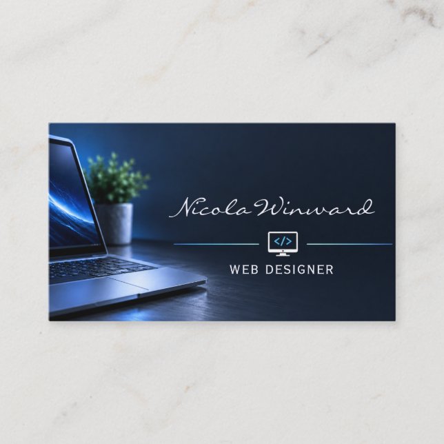 Tarjeta de visita de diseñador web (Anverso)