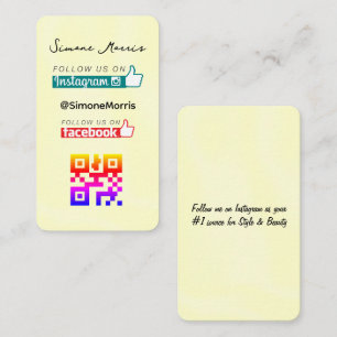 Tarjeta de visita de diseño amarilla