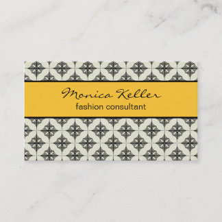 Tarjeta de visita de diseño, amarilla