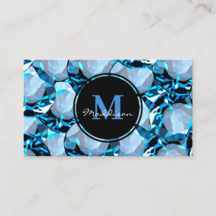 Tarjeta de visita de diseño de gema de joyas de cr