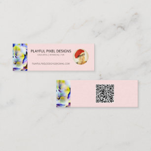 Tarjeta de visita de diseño de píxeles lúdico