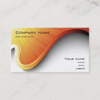 tarjeta de visita de diseño naranja