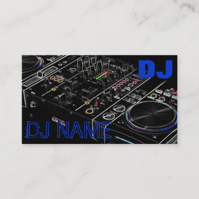 Tarjeta de visita de DJ (Anverso)