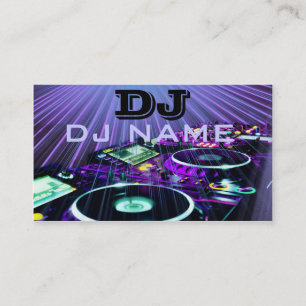 tarjeta de visita de DJ
