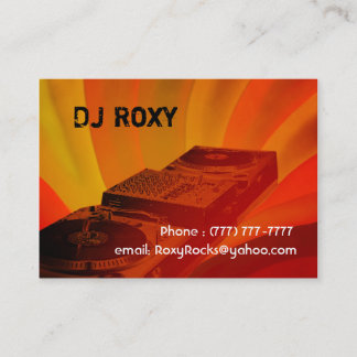 Tarjeta de visita de DJ