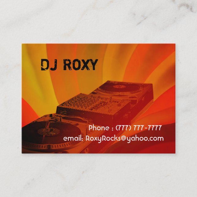 Tarjeta de visita de DJ (Anverso)