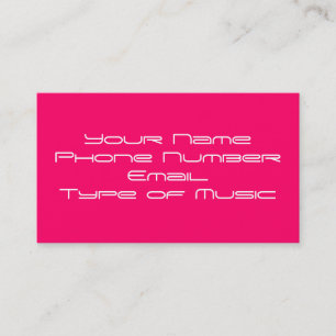 Tarjeta de visita de DJ