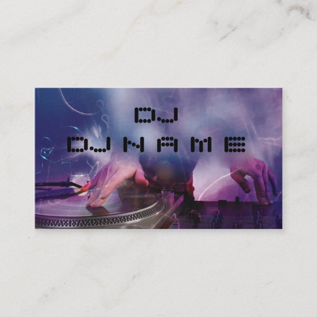 Tarjeta de visita de DJ (Anverso)