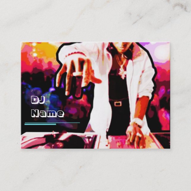 Tarjeta de visita de DJ (Anverso)