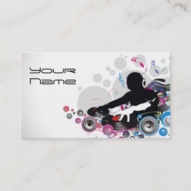 Tarjeta de visita de DJ (Anverso)