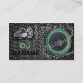 tarjeta de visita de DJ