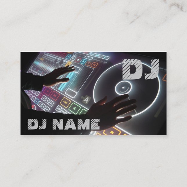 Tarjeta de visita de DJ (Anverso)
