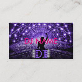 Tarjeta de visita de DJ de las mujeres