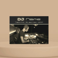Tarjeta de visita de DJ de música para fotografía