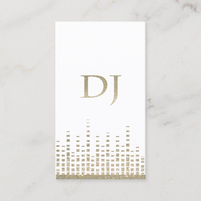 Tarjeta de visita de DJ del purpurina (Anverso)
