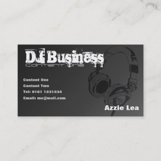 Tarjeta de visita de DJ [negro] - adaptable