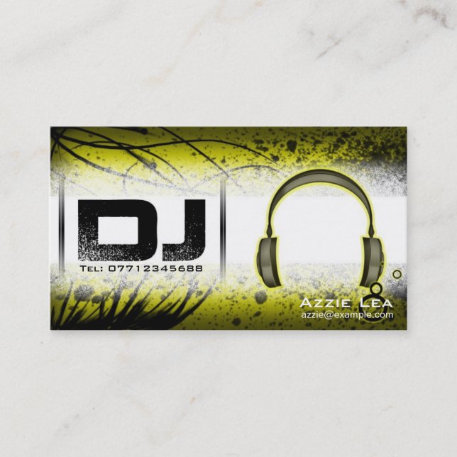 Tarjeta de visita de DJ - personalizable (Anverso)