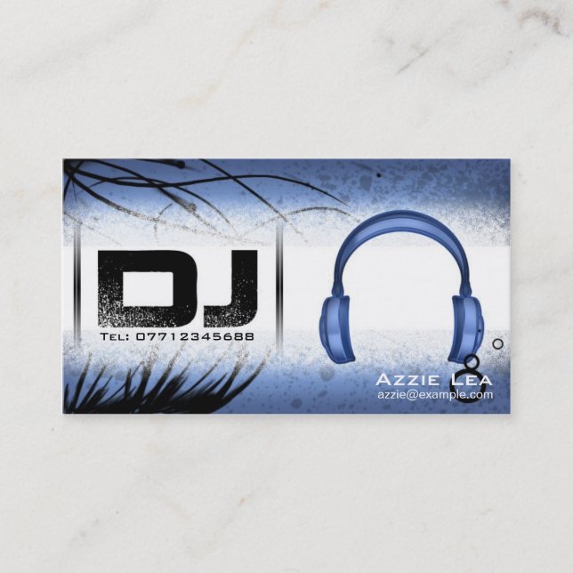 Tarjeta de visita de DJ - personalizable (Anverso)