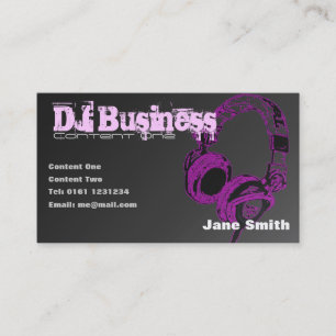 Tarjeta de visita de DJ [rosa] - adaptable