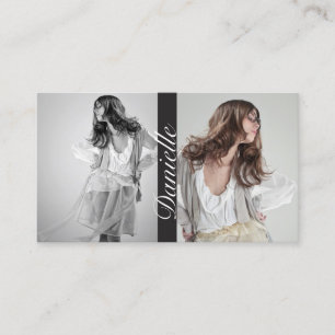 Tarjeta de visita de doble foto para actores y mod