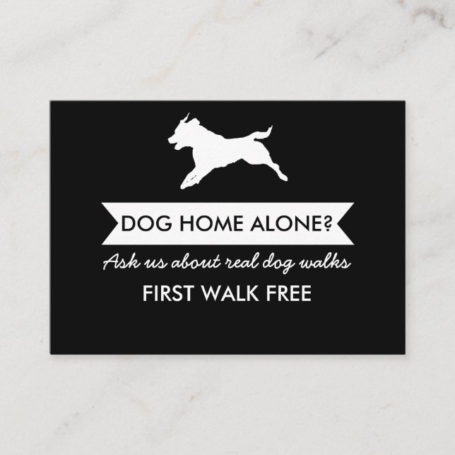 Tarjeta de visita de Dog Walker - Personalizable (Anverso)