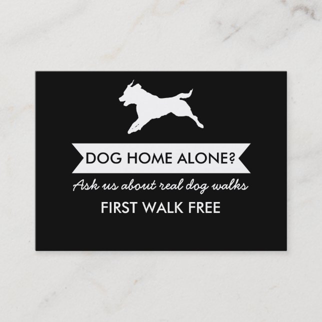 Tarjeta de visita de Dog Walker - Personalizable (Anverso)