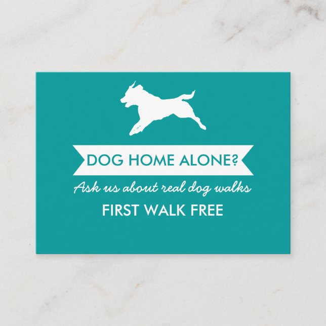 Tarjeta de visita de Dog Walker - Personalizable (Anverso)