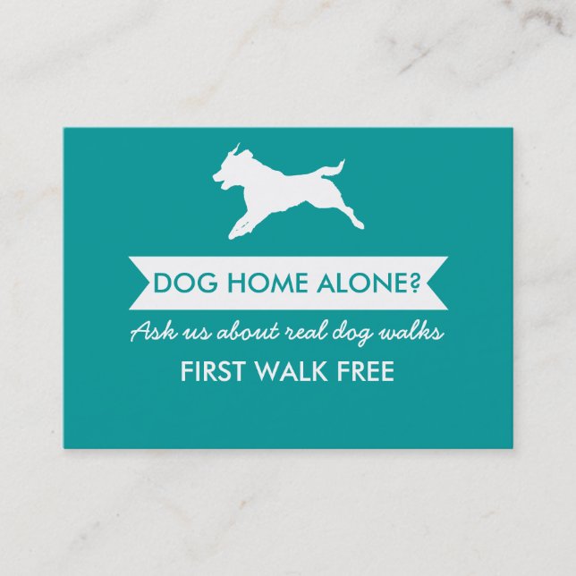 Tarjeta de visita de Dog Walker - Personalizable (Anverso)