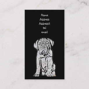 Tarjeta de visita de Dogue de Bordeaux