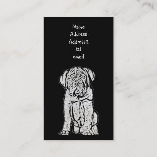 Tarjeta de visita de Dogue de Bordeaux