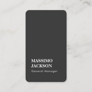 Tarjeta De Visita De dos caras gris liso tendencia minimalista profe