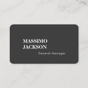 Tarjeta De Visita De dos caras gris liso tendencia minimalista profe