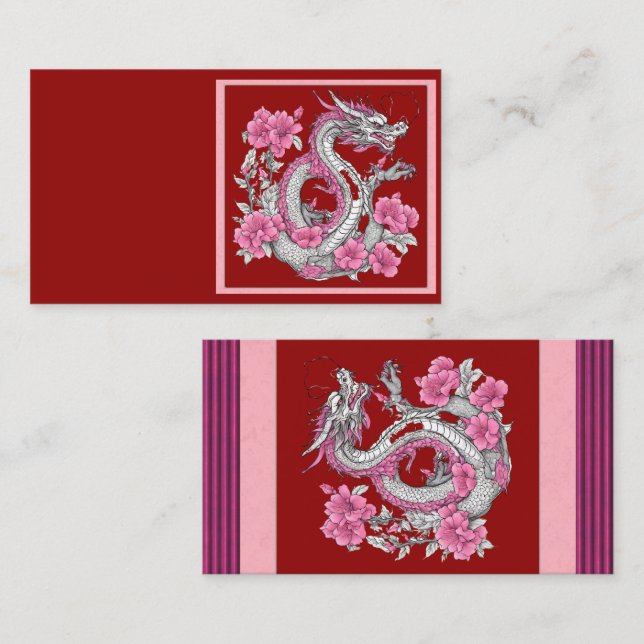 Tarjeta de visita de Dragon Flower (Anverso / Reverso)