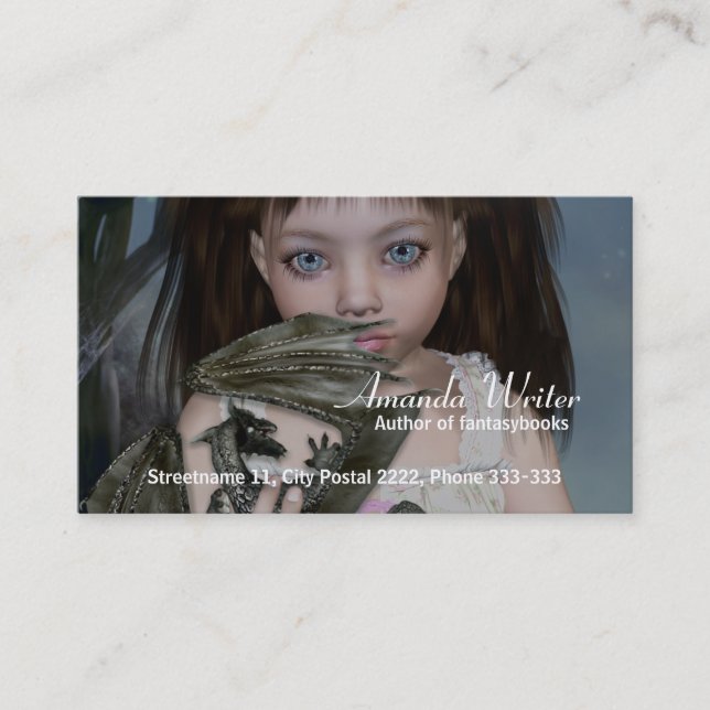 Tarjeta de visita de DragonGirl (Anverso)