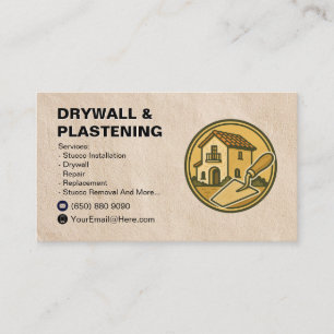 Tarjeta de visita de drywall plastenado