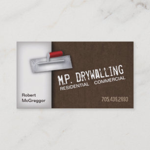 Tarjeta de visita de Drywalling - textura de la
