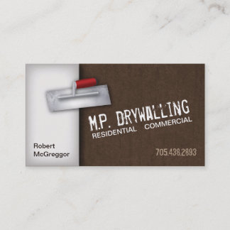 Tarjeta de visita de Drywalling - textura de la