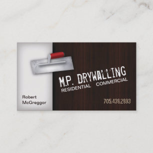 Tarjeta de visita de Drywalling - textura de la