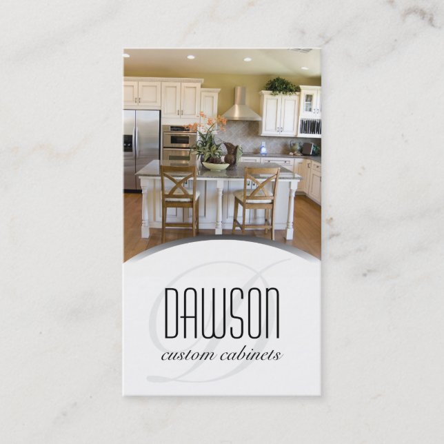 Tarjeta de visita de ebanista de encargo (Anverso)