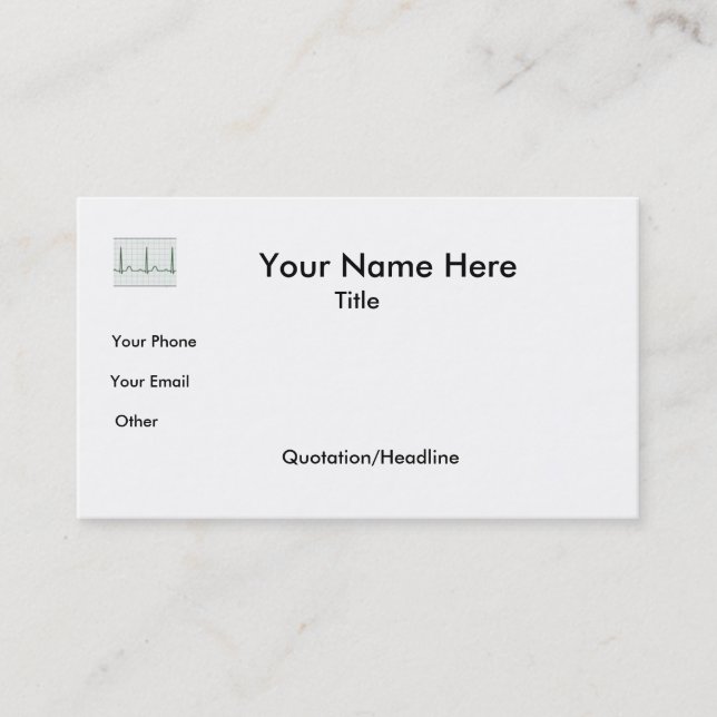 Tarjeta de visita de ECG (Anverso)