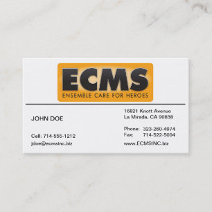 Tarjeta de visita de ECMS alineada