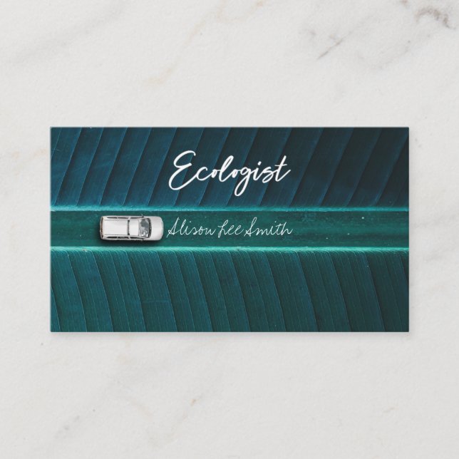 Tarjeta de visita de ecólogo (Anverso)