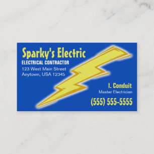 Tarjeta de visita de electricista