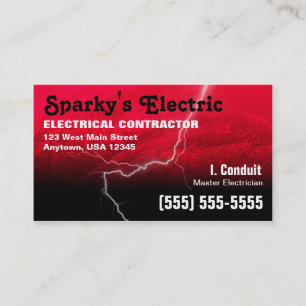 Tarjeta de visita de electricista