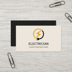 Tarjeta de visita de electricista   Diseño imprimi