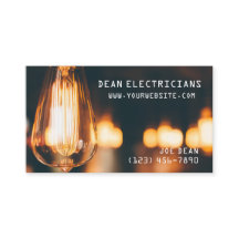Tarjeta de visita de electricista electricidad