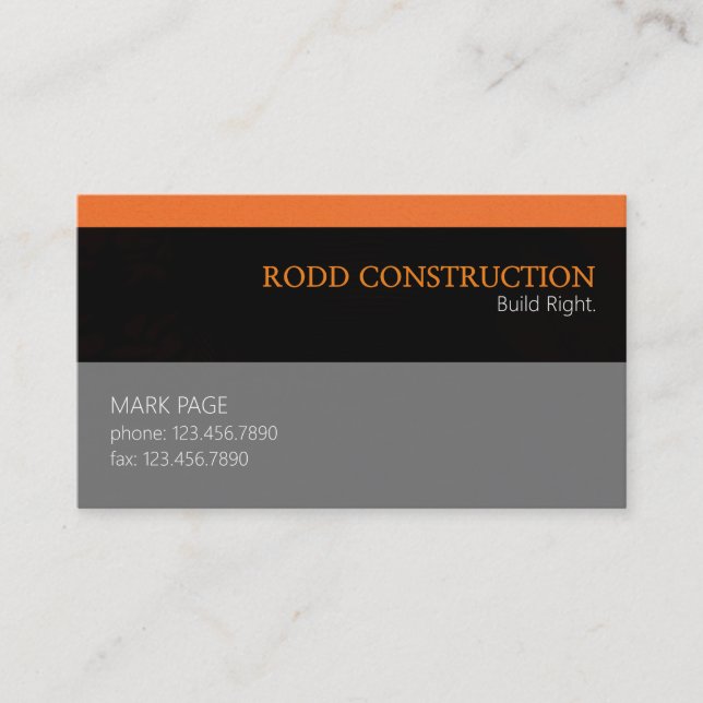 Tarjeta de visita de empresa constructora profesio (Anverso)