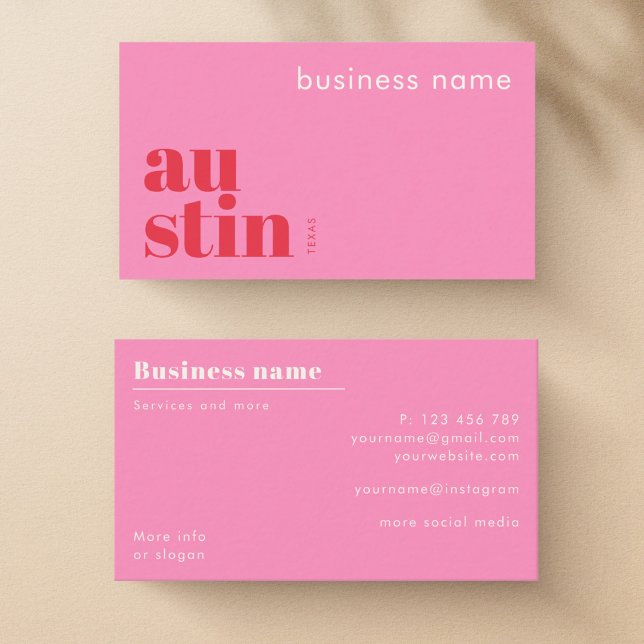 Tarjeta de visita de empresa de Austin Texas (Subido por el creador)
