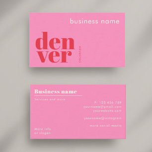 Tarjeta de visita de empresa de Denver Colorado